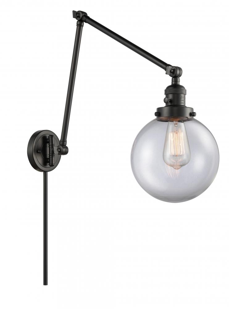 Beacon - 1 Light - 8 inch - Matte Black -Adjustable Swing Arm