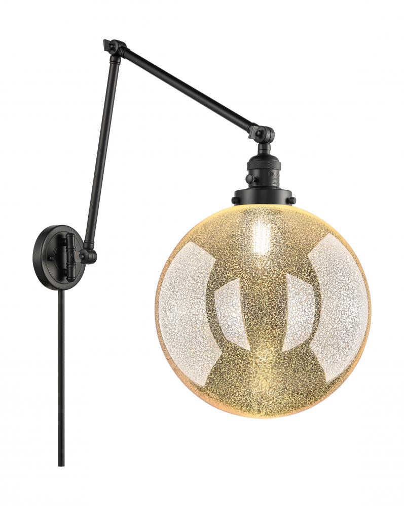 Beacon - 1 Light - 12 inch - Matte Black -Adjustable Swing Arm