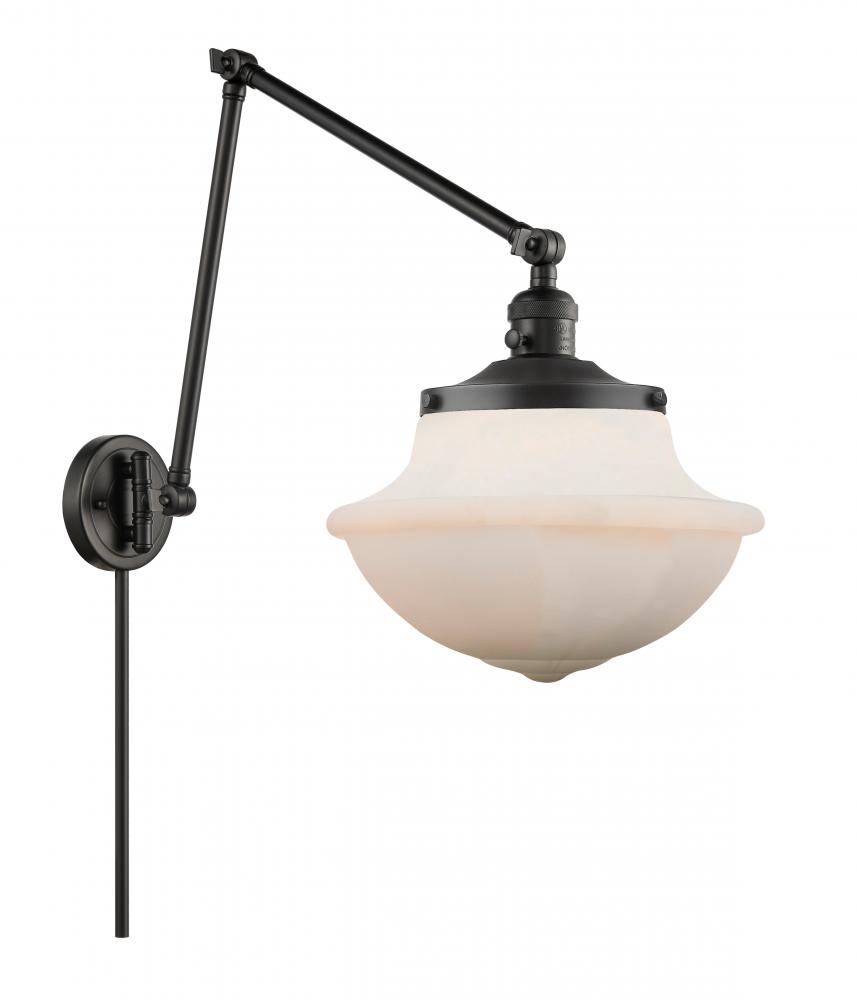 Oxford - 1 Light - 12 inch - Matte Black -Adjustable Swing Arm