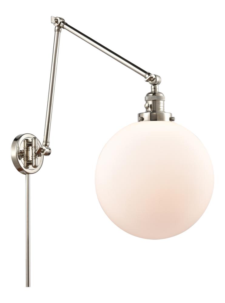 Beacon - 1 Light - 12 inch - Polished Nickel -Adjustable Swing Arm