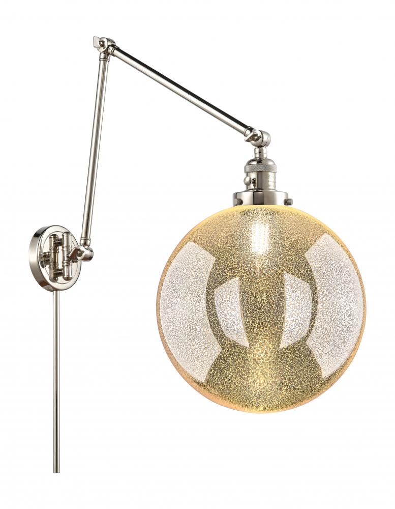 Beacon - 1 Light - 12 inch - Polished Nickel -Adjustable Swing Arm