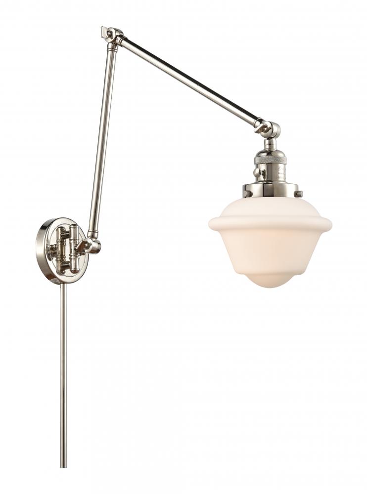 Oxford - 1 Light - 8 inch - Polished Nickel -Adjustable Swing Arm