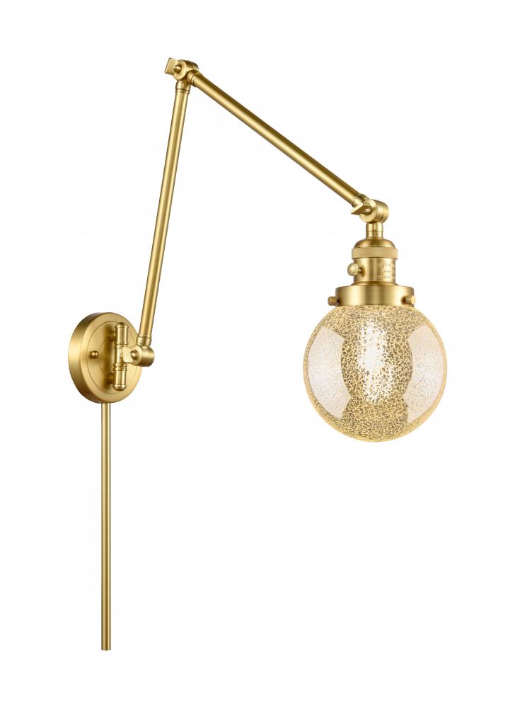 Beacon - 1 Light - 6 inch - Satin Gold -Adjustable Swing Arm