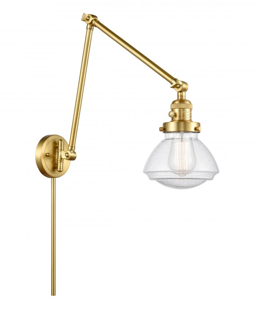 Olean - 1 Light - 9 inch - Satin Gold -Adjustable Swing Arm