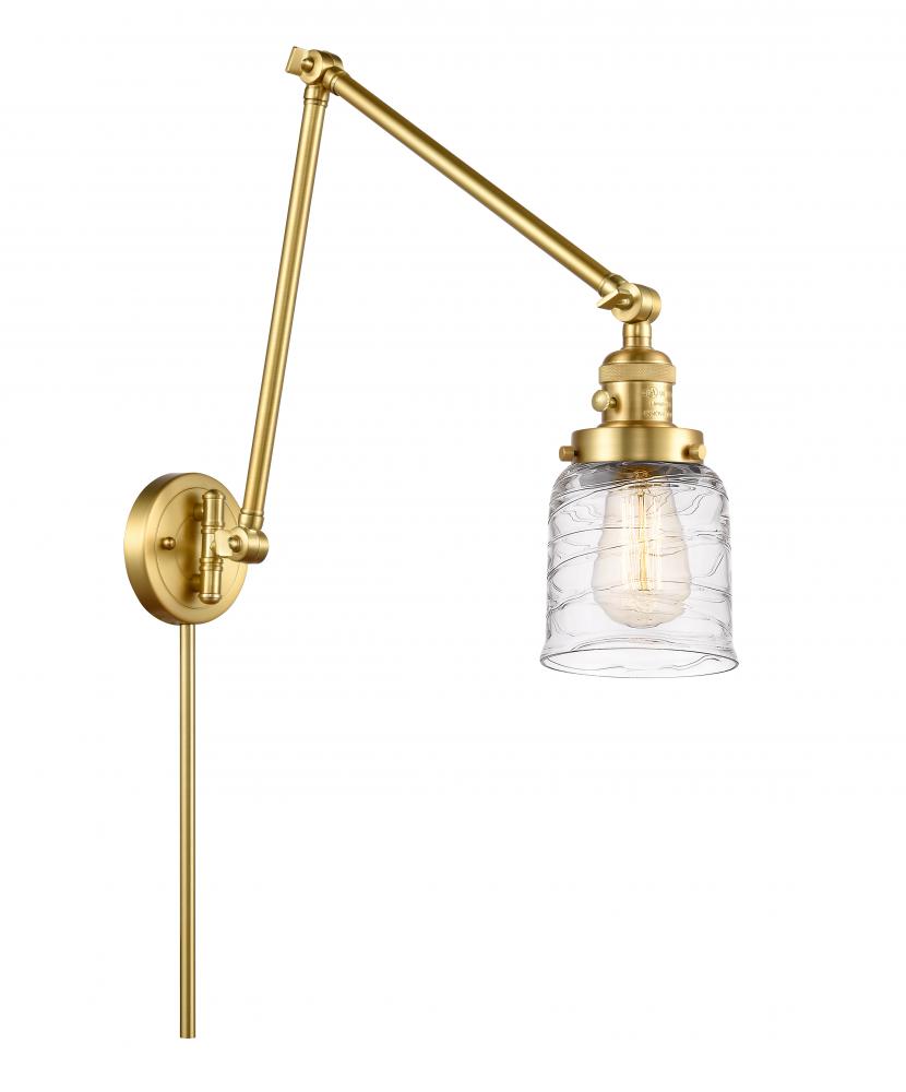 Bell - 1 Light - 8 inch - Satin Gold -Adjustable Swing Arm