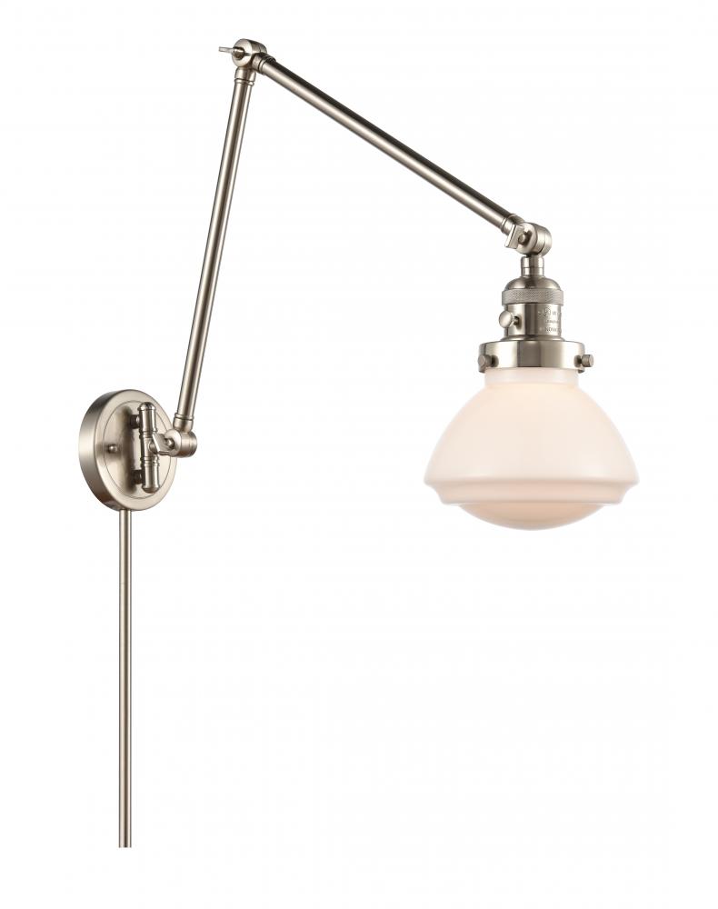 Olean - 1 Light - 9 inch - Brushed Satin Nickel -Adjustable Swing Arm