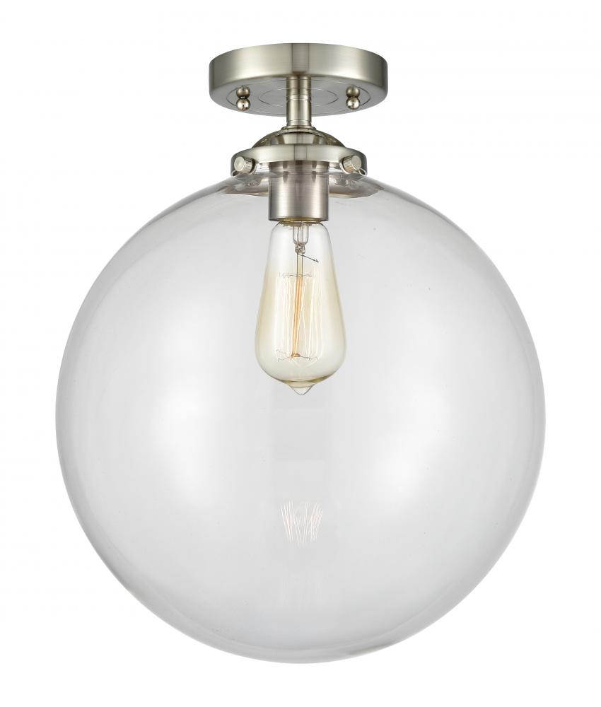 Beacon - 1 Light - 12 inch - Brushed Satin Nickel - Semi-Flush Mount