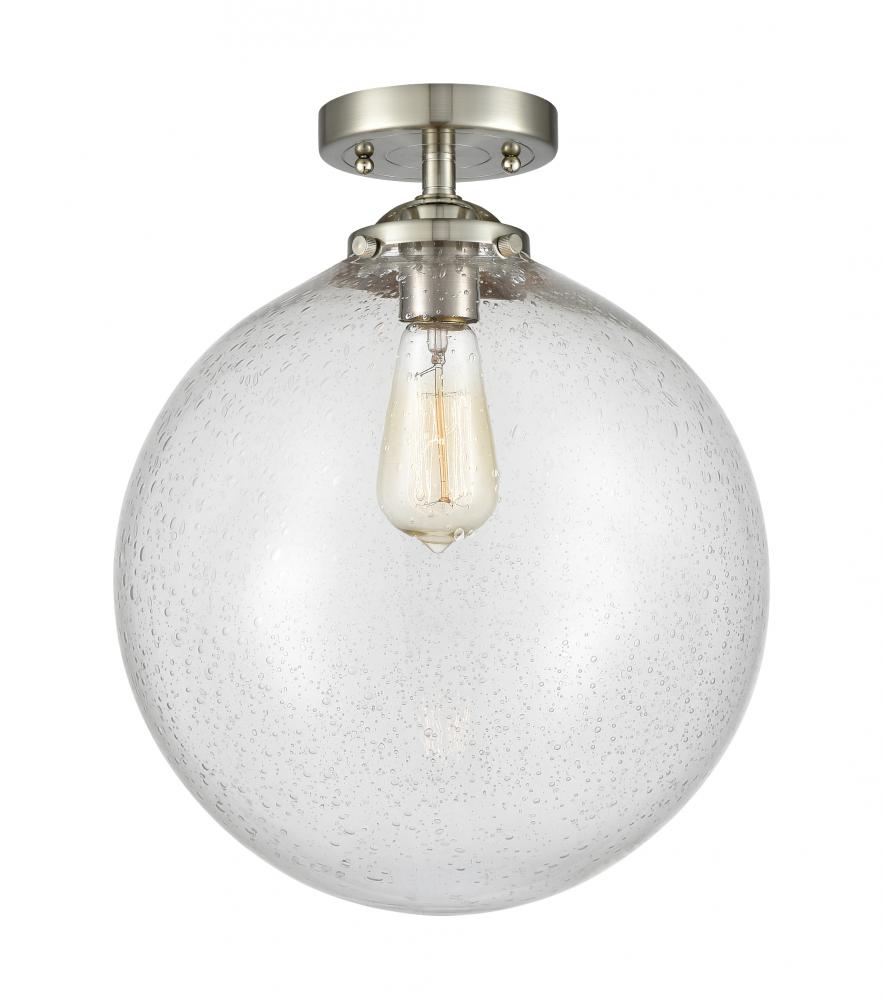 Beacon - 1 Light - 12 inch - Brushed Satin Nickel - Semi-Flush Mount