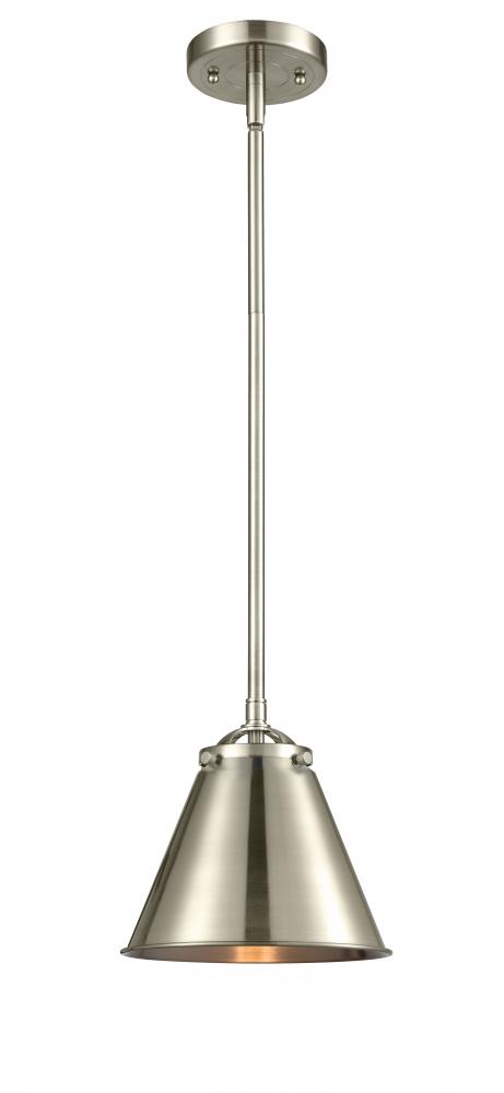 Appalachian - 1 Light - 8 inch - Brushed Satin Nickel - Stem hung - Mini Pendant