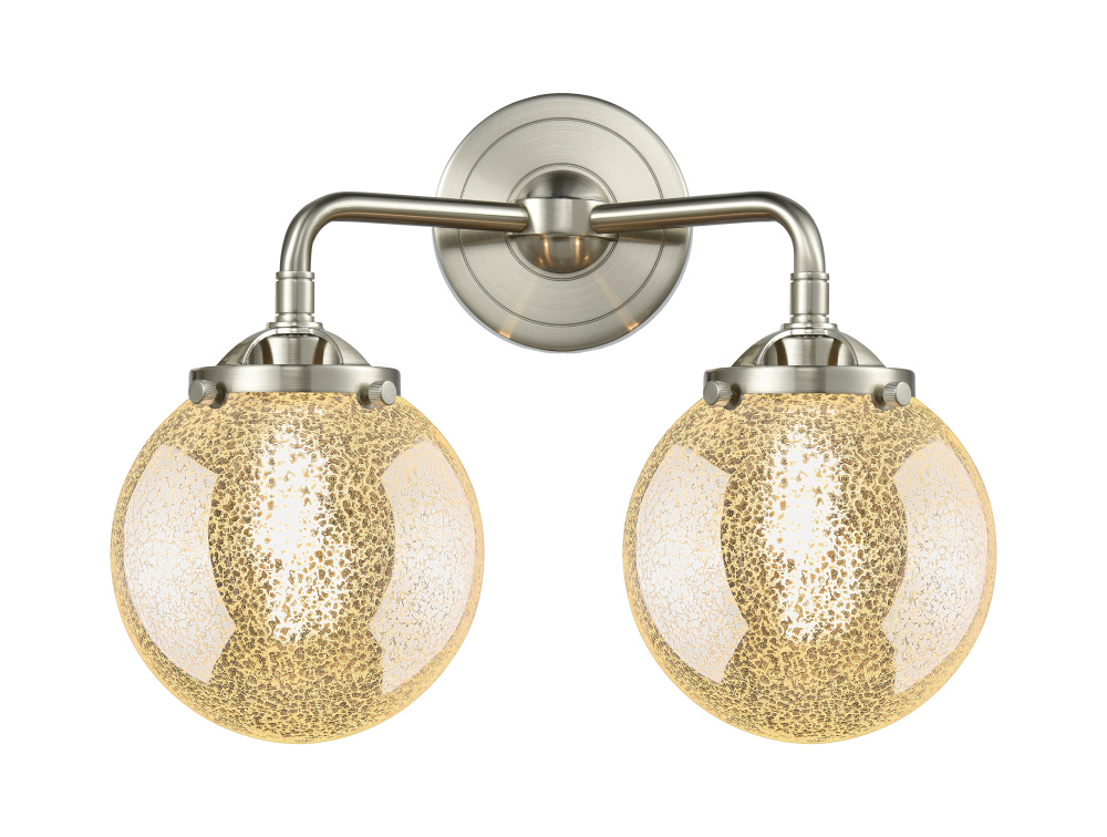 Beacon - 2 Light - 14 inch - Brushed Satin Nickel - Bath Vanity Light