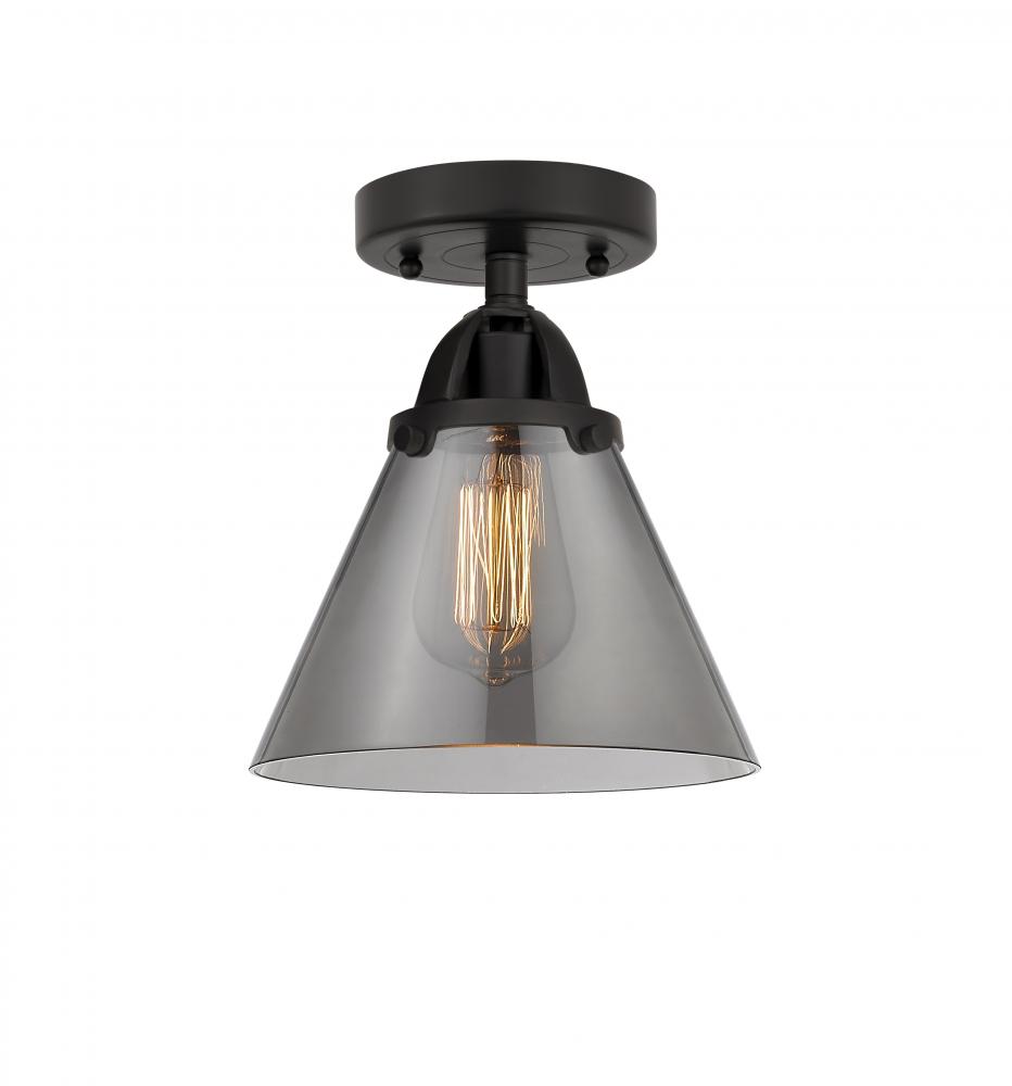 Cone - 1 Light - 8 inch - Matte Black - Semi-Flush Mount