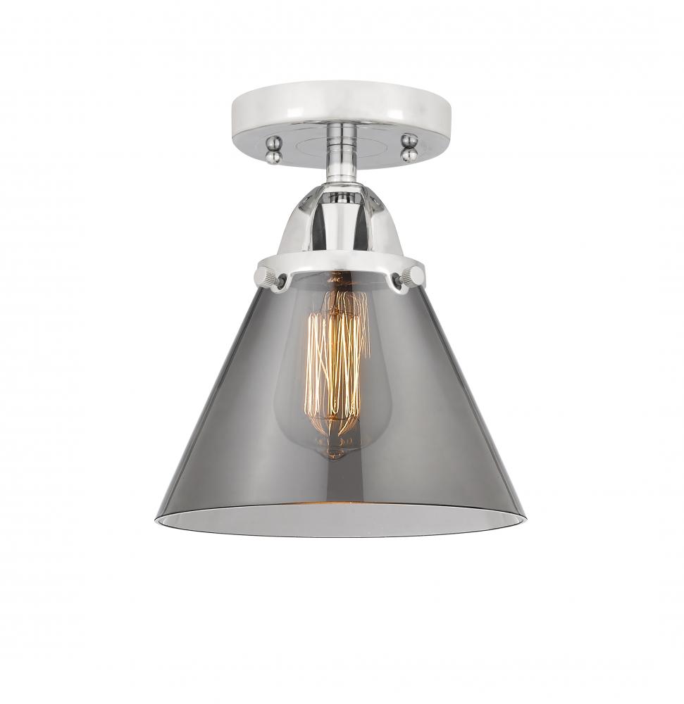 Cone - 1 Light - 8 inch - Polished Chrome - Semi-Flush Mount