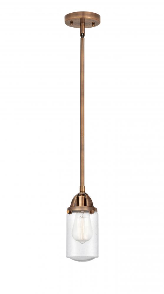Dover - 1 Light - 5 inch - Antique Copper - Stem hung - Mini Pendant