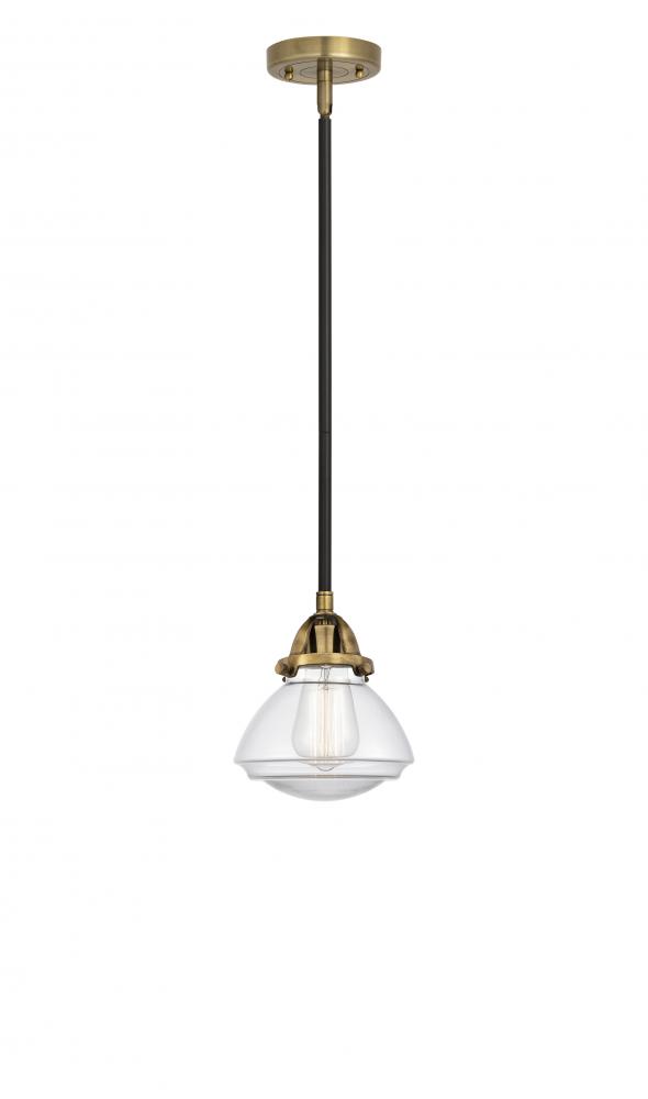 Olean - 1 Light - 7 inch - Black Antique Brass - Stem hung - Mini Pendant