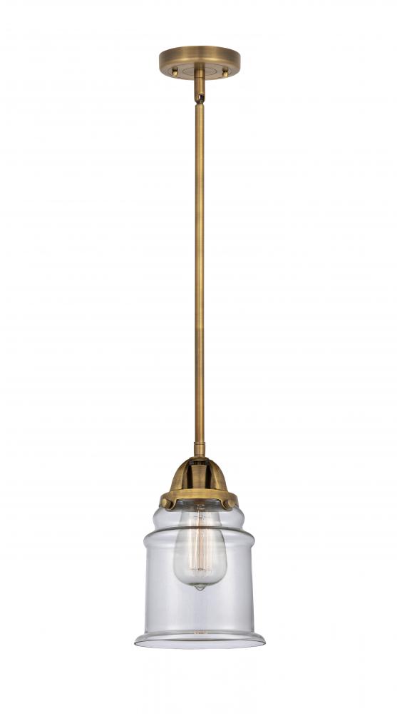 Canton - 1 Light - 6 inch - Brushed Brass - Stem hung - Mini Pendant