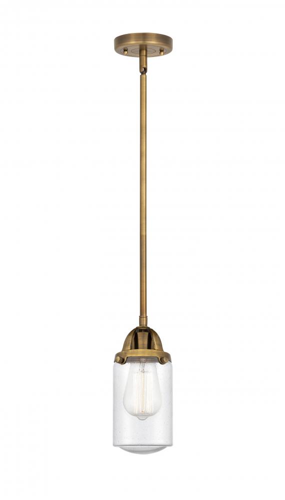 Dover - 1 Light - 5 inch - Brushed Brass - Stem hung - Mini Pendant