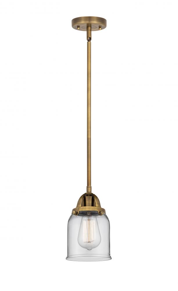 Bell - 1 Light - 5 inch - Brushed Brass - Stem hung - Mini Pendant