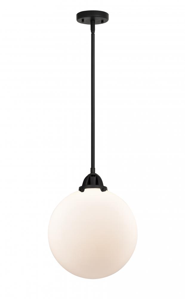 Beacon - 1 Light - 12 inch - Matte Black - Stem hung - Mini Pendant