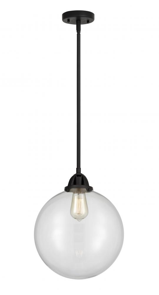 Beacon - 1 Light - 12 inch - Matte Black - Stem hung - Mini Pendant