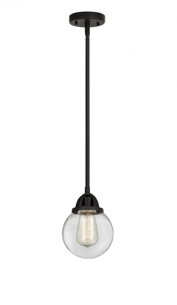 Beacon - 1 Light - 6 inch - Matte Black - Stem hung - Mini Pendant