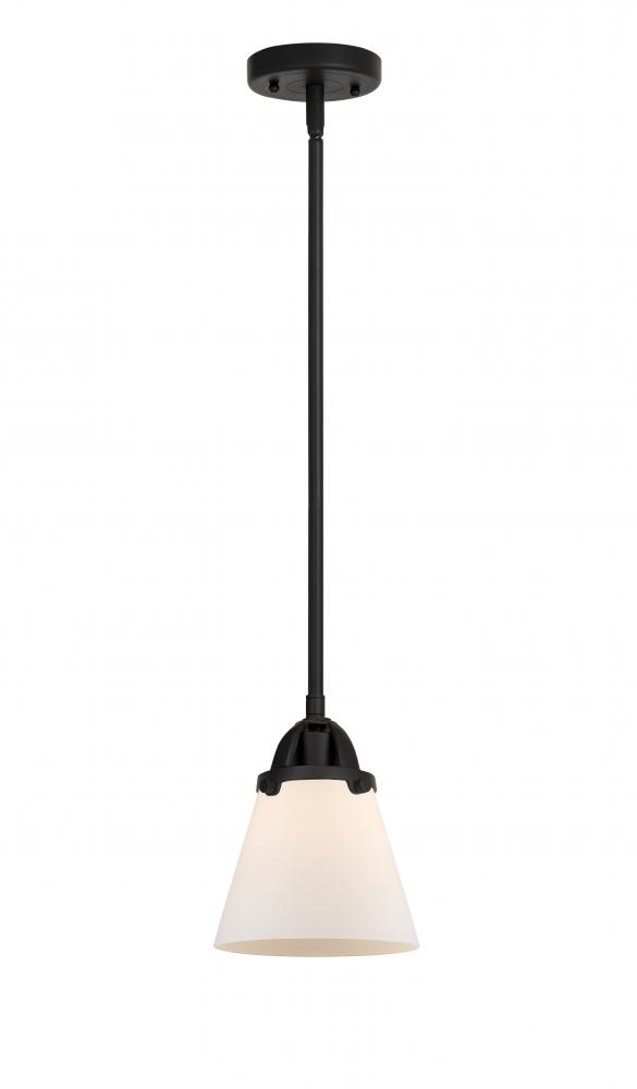 Cone - 1 Light - 6 inch - Matte Black - Stem hung - Mini Pendant