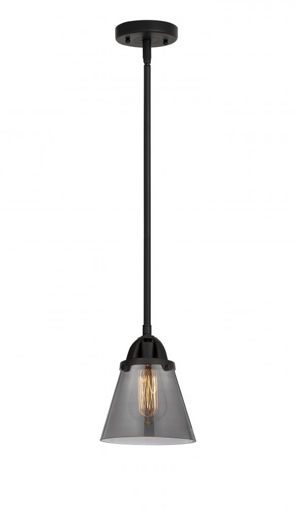 Cone - 1 Light - 6 inch - Matte Black - Stem hung - Mini Pendant