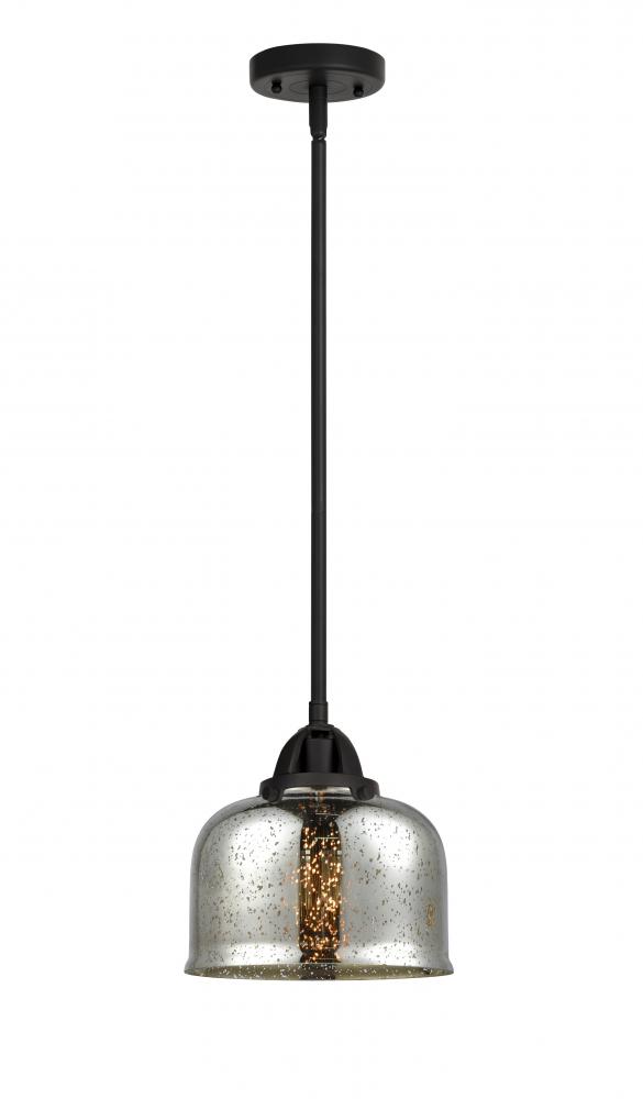 Bell - 1 Light - 8 inch - Matte Black - Stem hung - Mini Pendant