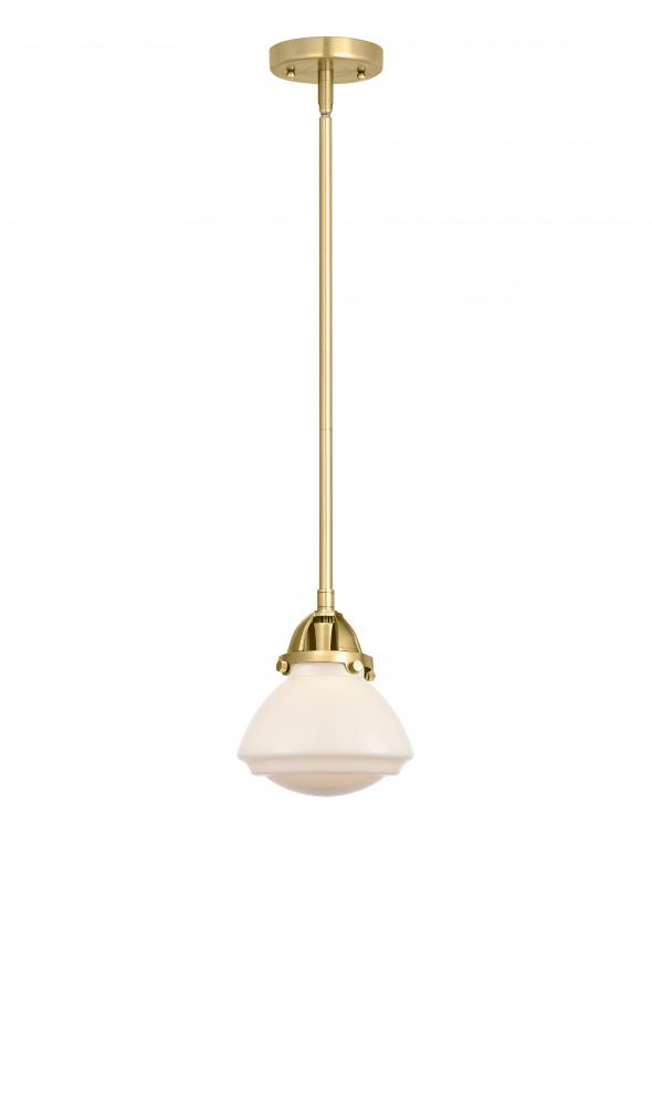 Olean - 1 Light - 7 inch - Satin Gold - Stem hung - Mini Pendant