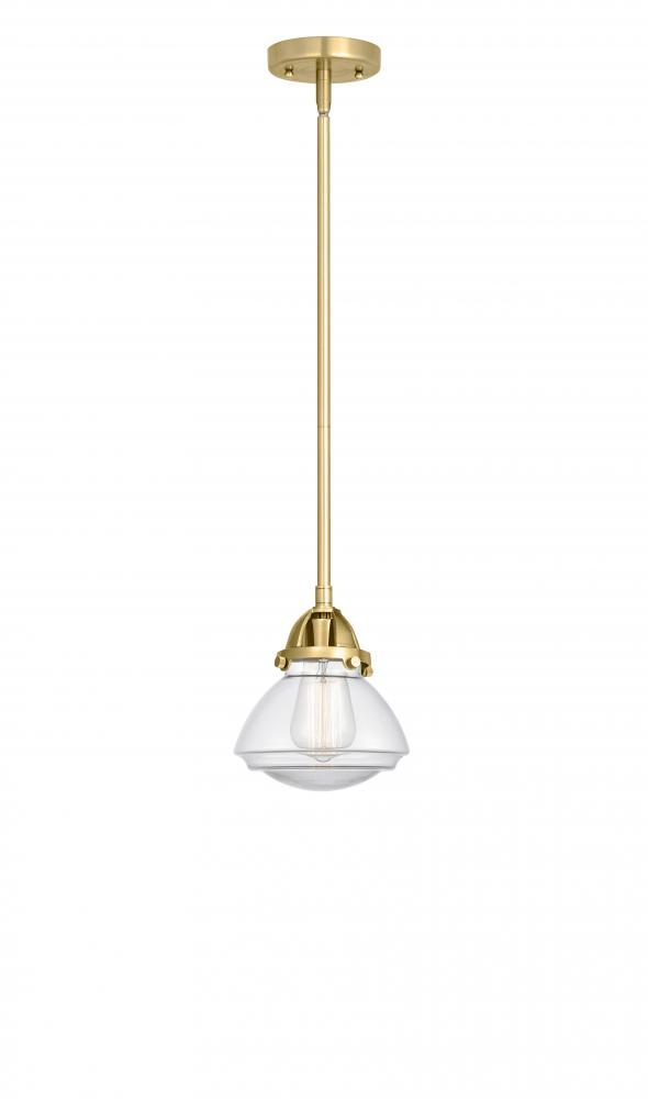 Olean - 1 Light - 7 inch - Satin Gold - Stem hung - Mini Pendant