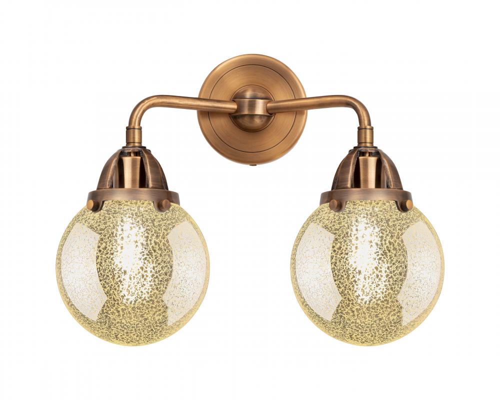 Beacon - 2 Light - 14 inch - Antique Copper - Bath Vanity Light