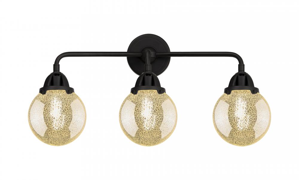 Beacon - 3 Light - 24 inch - Matte Black - Bath Vanity Light