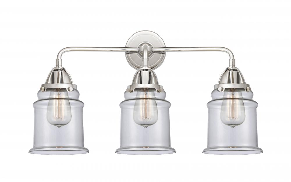 Canton - 3 Light - 24 inch - Polished Chrome - Bath Vanity Light