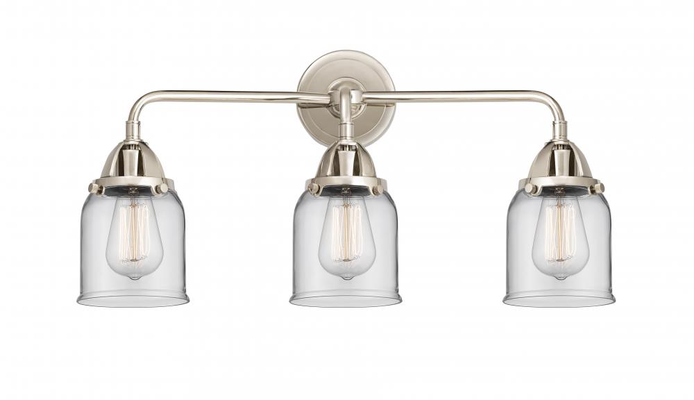 Bell - 3 Light - 23 inch - Polished Nickel - Bath Vanity Light