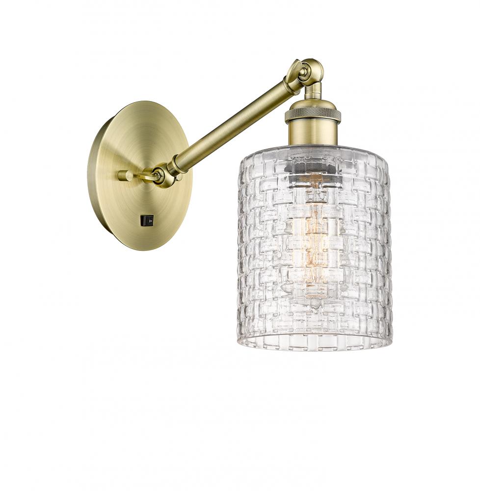 Cobbleskill - 1 Light - 5 inch - Antique Brass - Adjustable Sconce