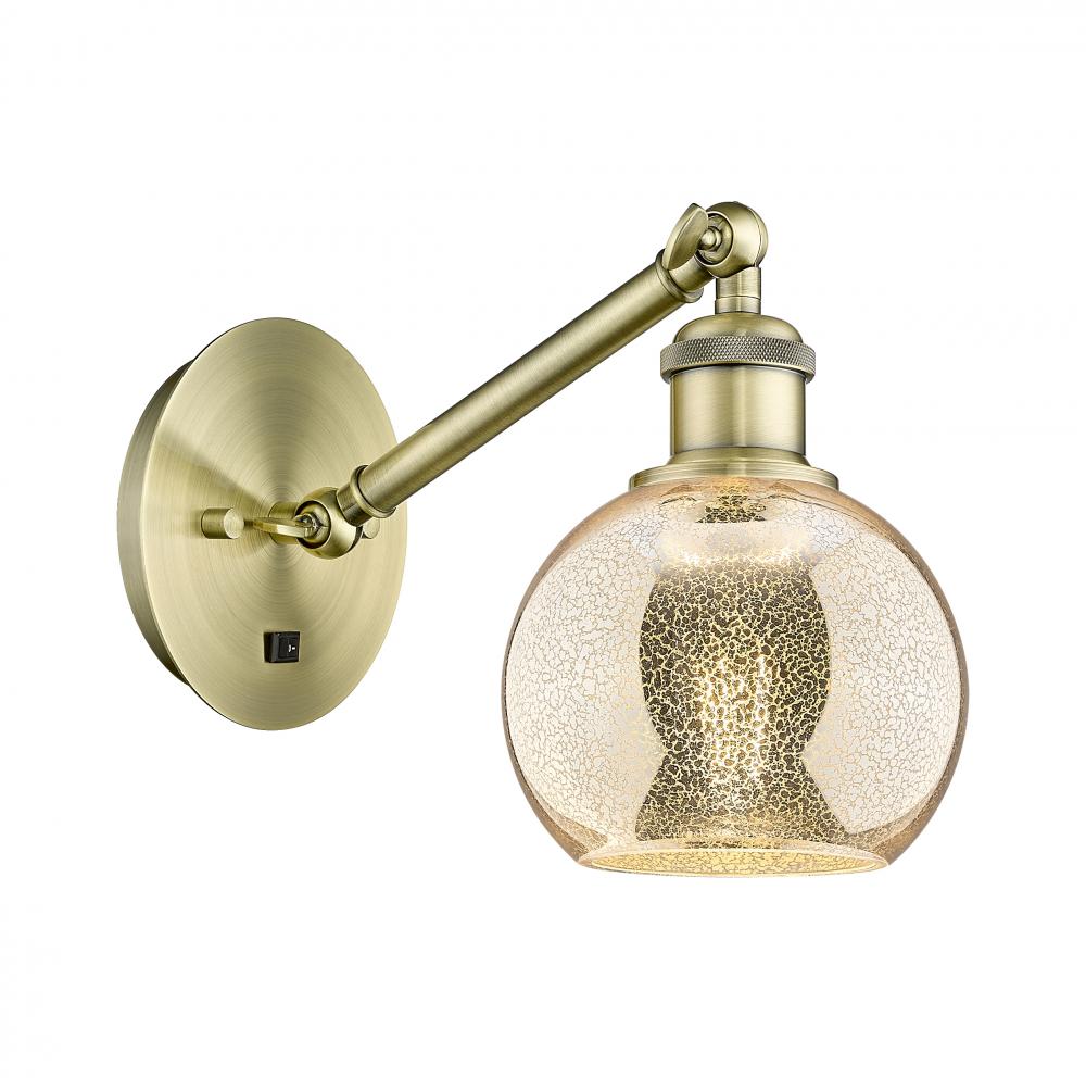 Athens - 1 Light - 6 inch - Antique Brass - Adjustable Sconce