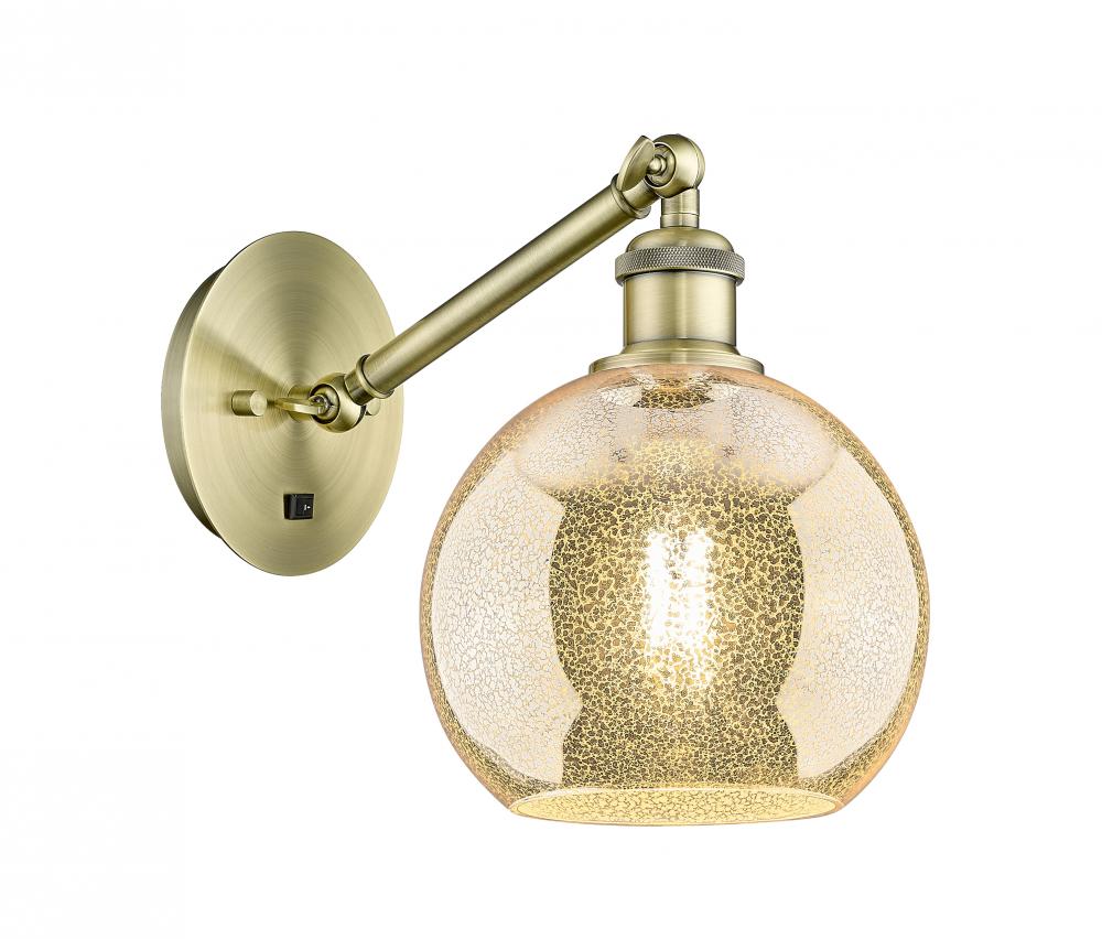 Athens - 1 Light - 8 inch - Antique Brass - Adjustable Sconce