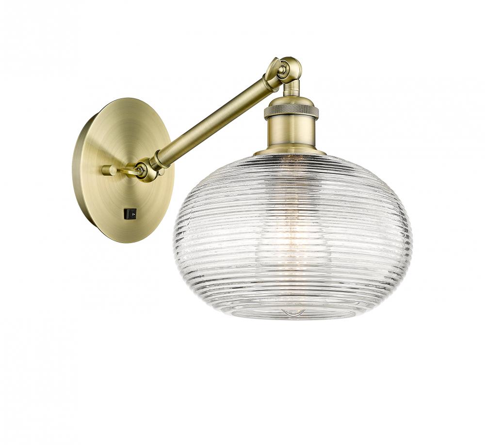Ithaca - 1 Light - 8 inch - Antique Brass - Adjustable Sconce