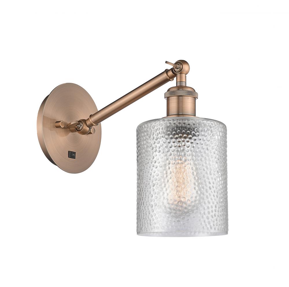Cobbleskill - 1 Light - 5 inch - Antique Copper - Adjustable Sconce