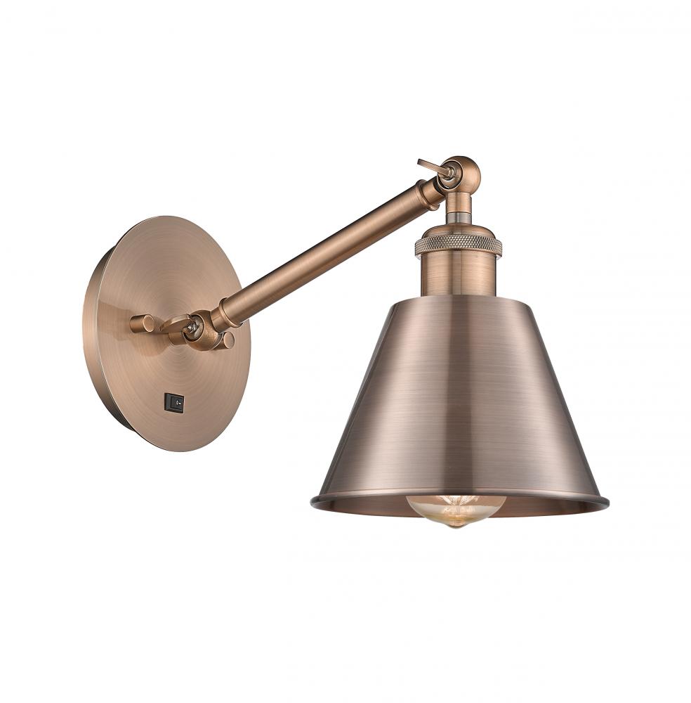 Smithfield - 1 Light - 7 inch - Antique Copper - Adjustable Sconce