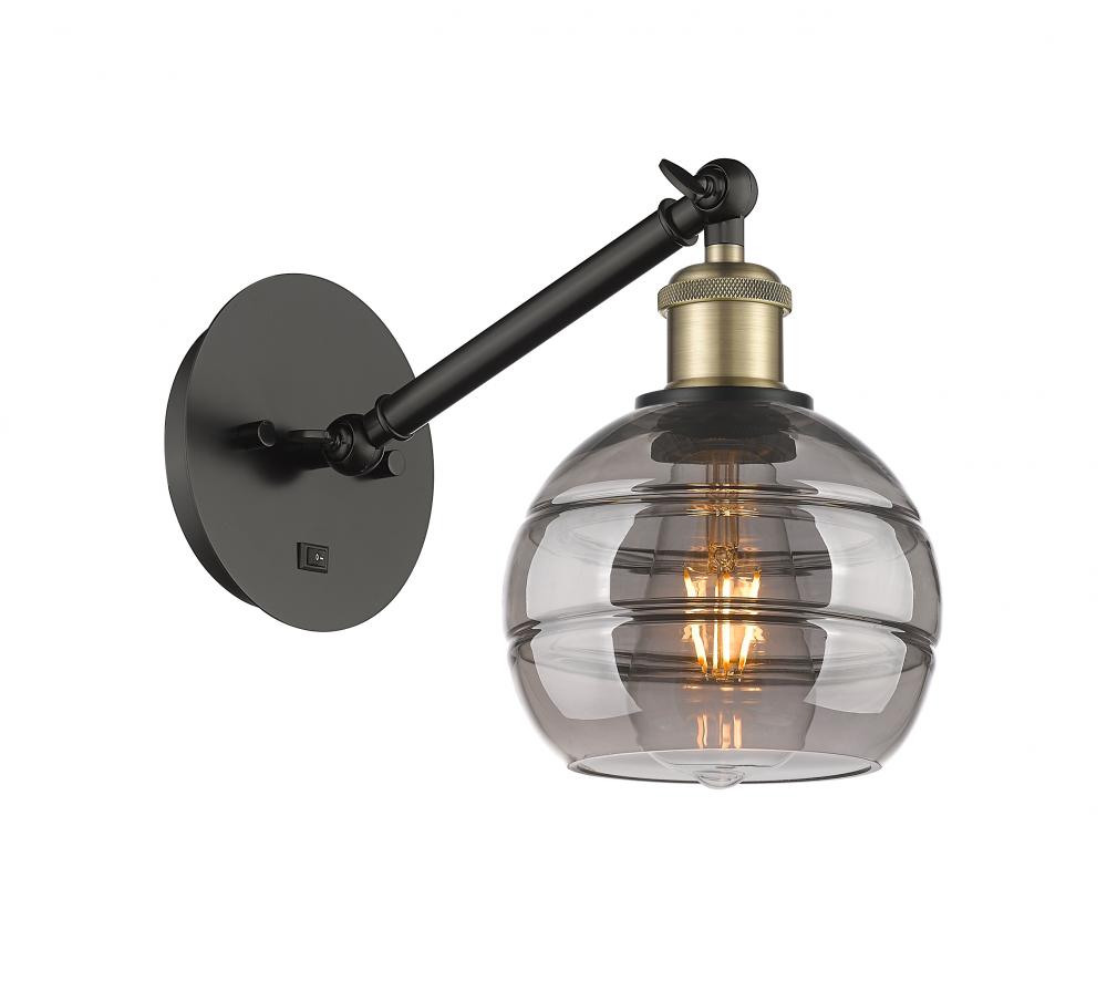 Rochester - 1 Light - 6 inch - Black Antique Brass - Adjustable Sconce