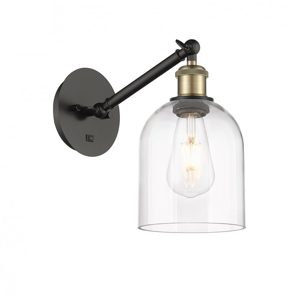 Bella - 1 Light - 6 inch - Black Antique Brass - Adjustable Sconce