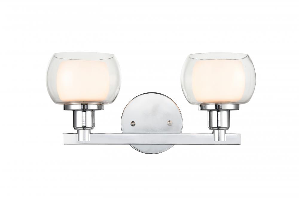 Cairo - 2 Light - 15 inch - Polished Chrome - Bath Vanity Light