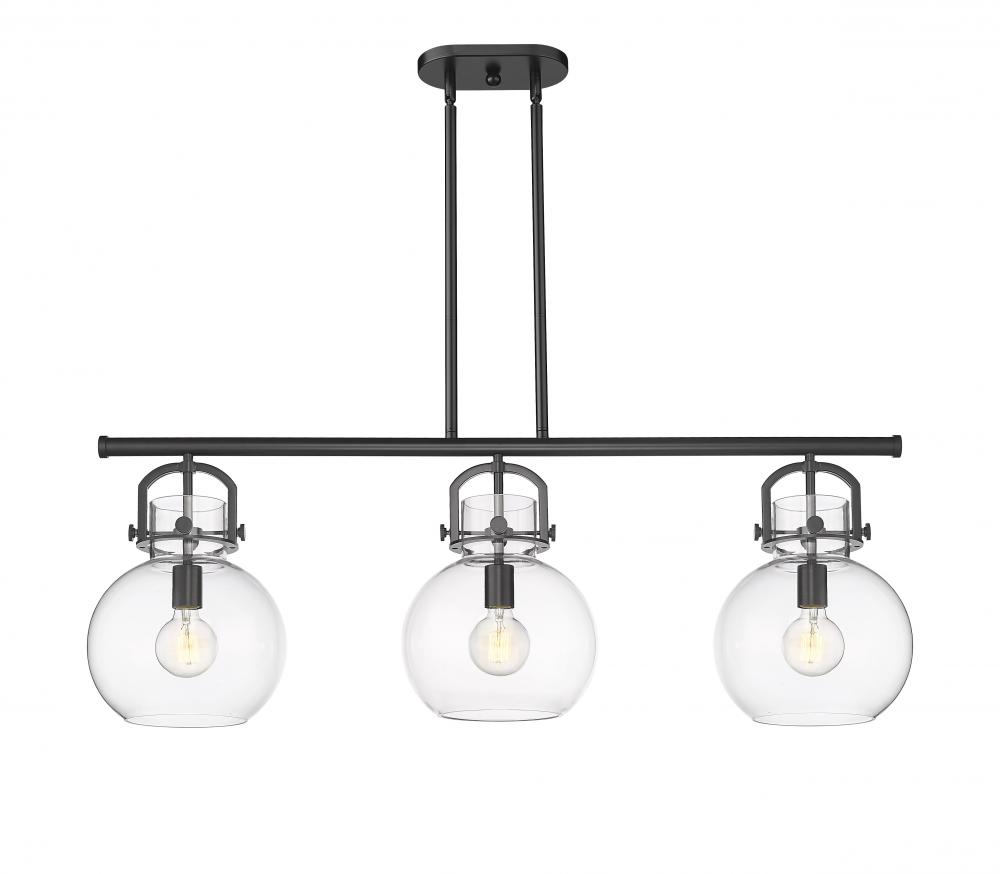 Newton Sphere - 3 Light - 42 inch - Matte Black - Island Light