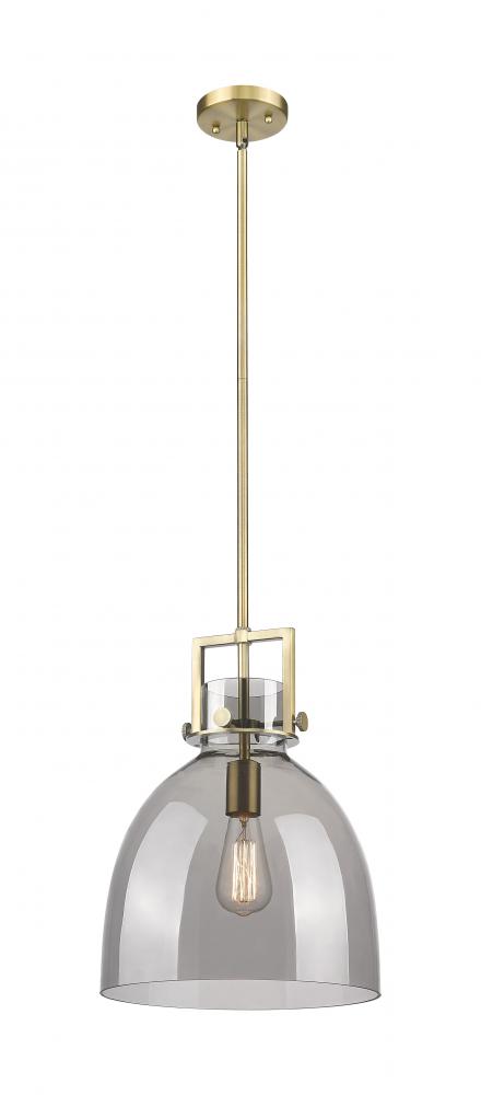 Newton Bell - 1 Light - 12 inch - Brushed Brass - Mini Pendant