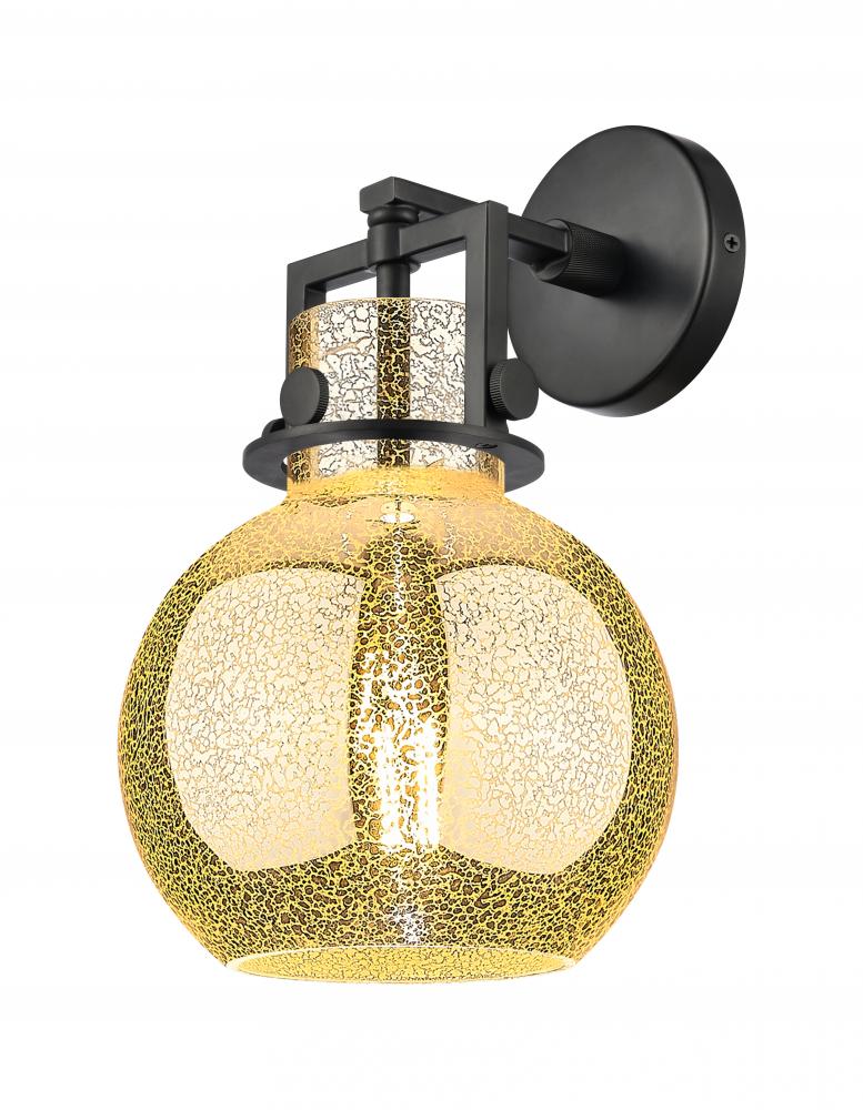 Newton Sphere - 1 Light - 8 inch - Matte Black - Sconce