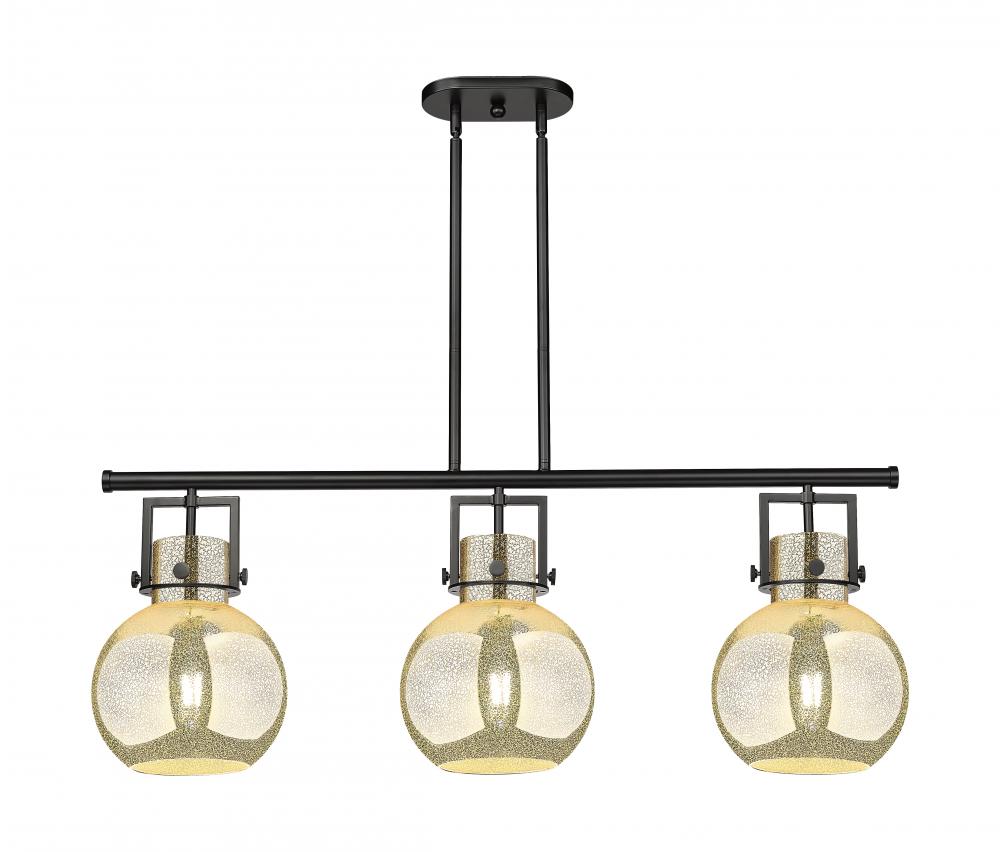 Newton Sphere - 3 Light - 42 inch - Matte Black - Island Light