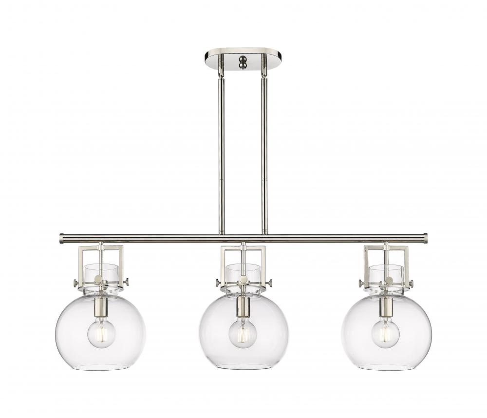 Newton Sphere - 3 Light - 42 inch - Polished Nickel - Island Light