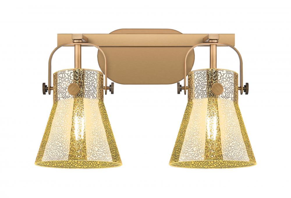 Pilaster II Cone - 2 Light - 17 inch - Brushed Brass - Bath Vanity Light