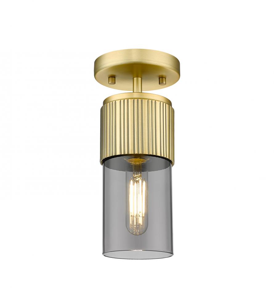 Bolivar - 1 Light - 5 inch - Brushed Brass - Semi-Flush Mount