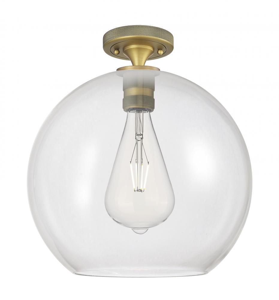 Crown Point - 1 Light - 12 inch - Brushed Brass - Flush Mount